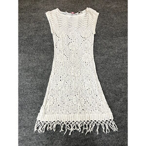 Lilly Pulitzer Womens Adabelle Coverup Dress S Beach Knit Bathing Swim Sheer Art